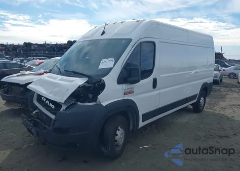 2022 Ram Promaster 2500 High Roof 159 Wb from USA, damaged, VIN 3C6LRVDG9NE102703